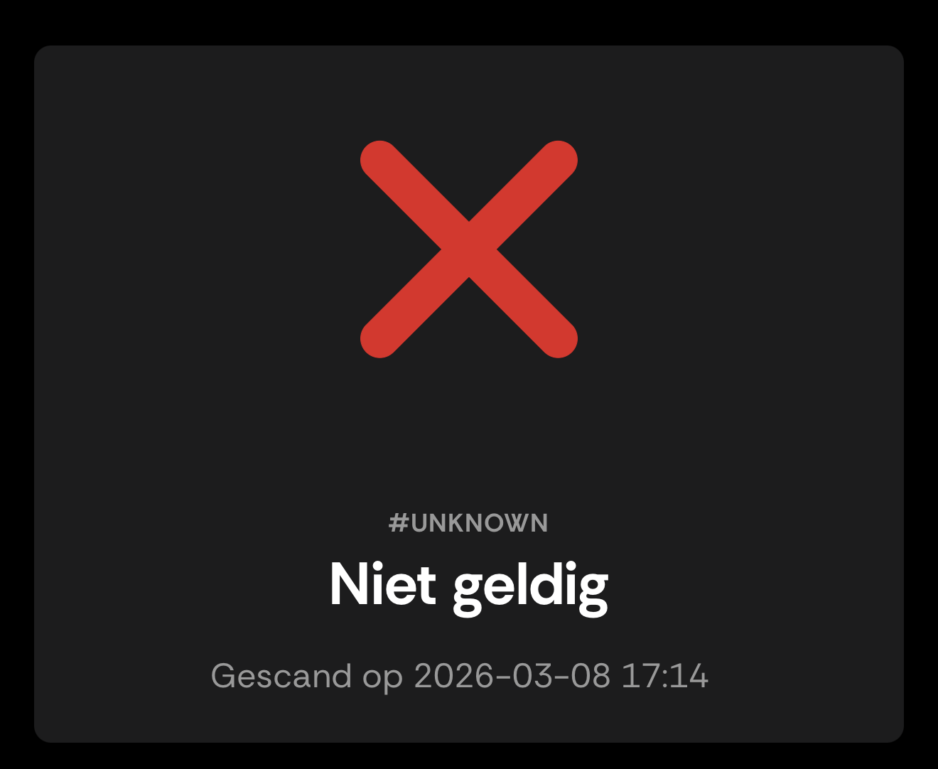 Expected result screen T_99